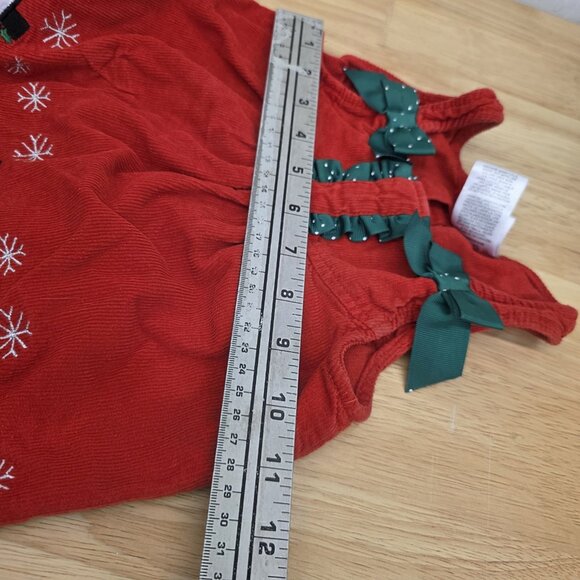 Nanette Kids Christmas Red Corduroy Snowman Dress Toddler *Size 2T* - Picture 9 of 10